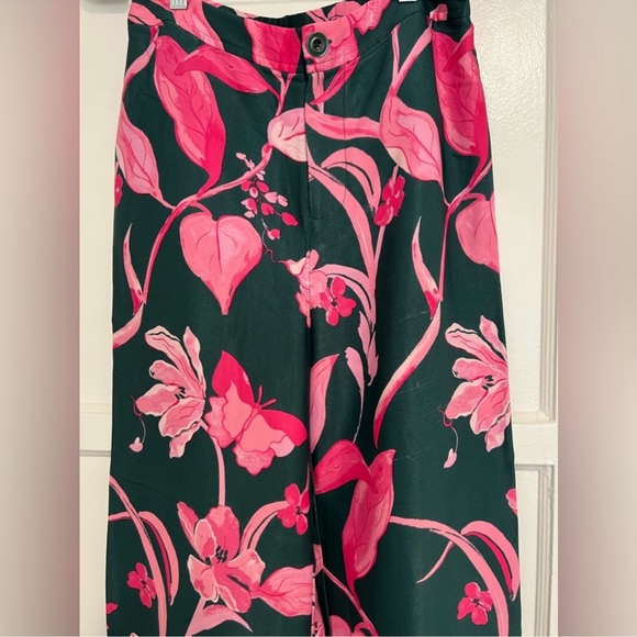 Anthropologie Breezy Printed Straight Pants Floral Size 2 Womens NEW (NWOT) - Picture 6 of 6